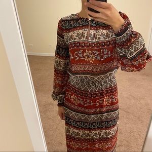 Patterned long dress